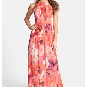 Women's Eliza J Print Chiffon Fit & Flare Dress